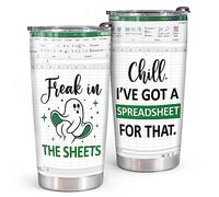 20oz Accountant Tumbler Freak In The Sheets Funny Accountant Gifts For Accountant Men Women CPA CFO Coworker Accounting Tumbler with Lid Stainless Steel Insulated Excel Mug Funny Accountant Coffee Mug