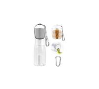 20oz Dog Water Bottle with Food Container & Poop Bag Dispenser | Leak-