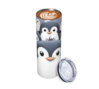 20oz Tumbler Cute Penguin Travel Coffee Mug Insulated Stainless Steel Double Wall Tumbler for Hot & Cold Drinks Reusable Drink Thermos Cup Iced Tea Mug Gifts for Women Men