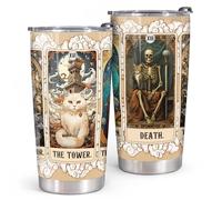 20oz Tumbler Tarot Cat Meme The Original Tarot Cat Meme Gifts For Cat Lovers Cat Mom - Funny Cats Halloween Gifts For Women Tumbler with Lid Double Wall Vacuum Travel Coffee Mug