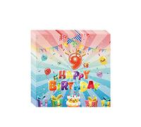 20P 9th Birthday Serviettes Napkins,Kids Colourful 9th Birthday Tableware Party Paper Napkins Disposable,9th Birthday Table Decorations Napkin Tissue for Girls,Boys,Kids 9th Birthday Party Decorations
