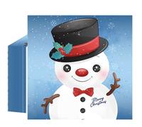 20P Christmas Napkins Red Party Paper Napkins 16.5cm,Merry Christmas Tableware Decor Red Snowman Pattern Disposable Xmas Tissue Paper Luncheon Napkin Dinner Napkins for Christmas Party Table Supplies