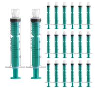 20Pack 10ml Syringe Luer Lock, Plastic Syringes with Cap Individually Sealed, Luer Lock Syringe without Needle for Refilling and Measuring Liquids, Scientific Labs Experiment, Feeding Pets (10ml, 20)
