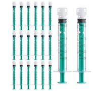 20Pack 3ml Syringe Luer Lock, Plastic Syringes with Cap Individually Sealed, Luer Lock Syringe without Needle for Refilling and Measuring Liquids, Scientific Labs Experiment (3ml, 20)