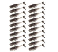 20pack Artificial Fishing Soft Lures Tackle High Elasticities Floating Lures for Multiple Techniques Compacts Portables Fishing