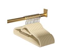 20pack Basics Slim Velvet Non-Slip Suit Hangers, Beige