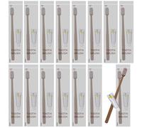 20Pack Luxury Individually Wrapped Disposable Toothbrush Kit with Toothpaste;Hotel Disposable Toothbrush and Toothpaste kit; Prepared Travel Toothbrushes Set for Travel, Guests, Hotel, Camping