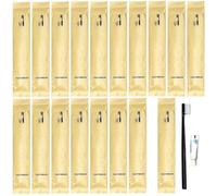 20Pack Luxury Individually Wrapped Eco-Friendly Hotel Disposable Toothbrushes Kit with Toothpaste; Prepared for Guest Toothbrush Pack; Travel Toothbrushes Kit for Family Hotel Travel, Daily Use