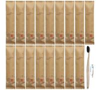 20Pack Luxury Individually Wrapped Eco-Friendly Hotel Disposable Toothbrushes Set with Toothpaste; Prepared for Guest Toothbrush Toiletries Pack; Travel Toothbrushes Kit for Home Hotel Travel
