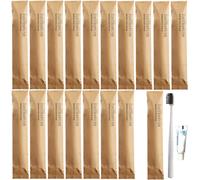 20Pack Luxury Individually Wrapped Hotel Disposable Toothbrushes with Toothpaste; Clean and Hygienic; Eco-Friendly Guest Toothbrush Kit; Travel Size Bulk Toothbrushes for Home Hotel Travel, Daily Use