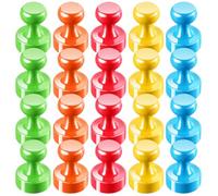20Pack Multicolored Refrigerator Magnets Cute Magnets for Fridge Small Magnetic Push Pins Metal Brushed Nickel Refrigerator Whiteboard Dry Erase Board