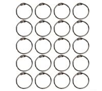 20pc Metal Binding Coil Rings 25mm for Loose Leaf Binding DIY Journal Projects and Paper-Based Organizational Solutions