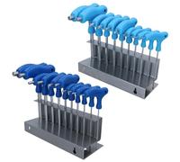 20pc Metric MM + Imperial AF T Bar Hex Key Set Allen Keys 2 - 10mm 3/32” - 3/8”