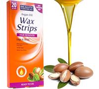 20Pc Natural Smoothing Argan Oil Wax Strips for Legs & Body All Skin Types