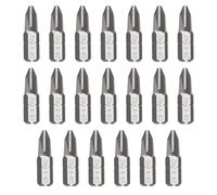20pc Phillips #2 Bit Set PH2, Impact Grade, 1/4-inch Hex Shank, Chrome Vanadium Steel