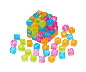 20pc Reusable Ice Cubes - Multicoloured Soft Gel Ice Blocks for Drinks - BPA-Free Food Grade Plastic - Perfect for Pride Parties, Kitchen, Bar & Outdoor Use