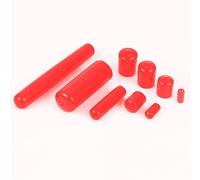 20PC Rubber Cap Seals Nuts Silicone Sleeve Stopper Plugs Soft Cover End Caps Thread Protection Plastic Blanking Protective Lid Plug(Red,11.5 MM_20 PCS)