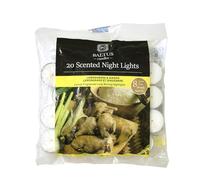 20pc Scented Tealights Night Candle Lemongrass & Ginger 8hr Burn Time Baltus