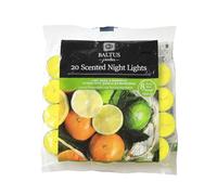 20pc Scented Tealights Night Candle Lime Basil & Mandarin 8hr Burn Time Baltus