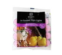 20pc Scented Tealights Night Candle Pear Blossom & Freesia 8hr Burn Time Baltus