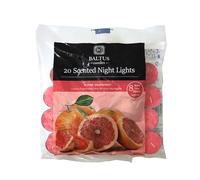 20pc Scented Tealights Night Candle Pink Grapefruit 8hrs Burning Time by Baltus