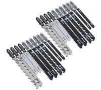 20pc T Shank Fitting Jigsaw Cutting Blades Set for Plastic Wood Metal HCS Blade