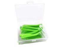 20pcs 0.6-1.2mm L ShapeInterdental Brush with Box Teeth Cleaning Hygiene Dental Flosser(Light Green 1.2mm)