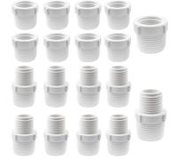 20PCS 1/2 to 3/4 PVC Reducer Sleeve Connectors Two Shapes For Irrigation