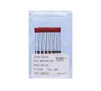 20PCS 1/2W BZX55C18V Silicon Planar Power Zener Diodes DO-35 Axial Diode 0.5W 18V