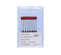 20PCS 1/2W BZX55C2V4 Silicon Planar Power Zener Diodes DO-35 Axial Diode 0.5W 2.4V