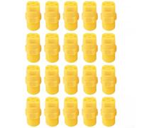 20Pcs 1/4" NPT Male Thread Flat Fan Sprayer Tip 80 Degree Yellow Nozzle Sprayer Nozzle For Industrial Agricultural Equipment Irrigation Cooling