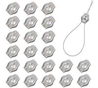 20PCS 1/8 Inches M3 Wire Rope Clamp Stainless Steel Cable Clamps Reusable Single Bolt Cable Clamps for 1/8inch (1.5mm-3mm) Diameter
