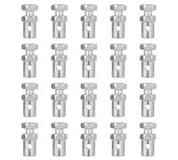 20Pcs 1/8" Throttle Brake Cable Ends, Throttle Cable Stops Locks Clamp Go Kart Brake Cable Ends for Motorcycle Motorized Bike Clutch Cable Bicycle Garden Lawn Mower Scooter Parts (Silver)
