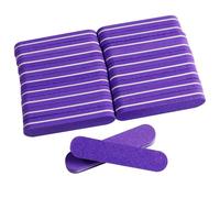 20Pcs 100/180 Grit Mini Nail Files, Thickened Professional Nail Files Set for Natural or Acrylic Nails, Double-Sided Fingernails Buffer File for Home Salon - Purple
