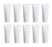 20PCS 100ml Empty Refill White Plastic Cosmetic Lotion Tubes Bottles Shampoo Facial Cleanser Makeup Sample Soft Container Tube Bottle Vial Jar Pot Case with Flip Cap