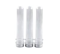 20Pcs 100ml Test Tubes Plastic Transparent with Screw Cap Reusable Test Bottle for Flower Tubes DIY Craft Party Decoration Candy Powder Spice Liquid Storage (100ML,Golden)