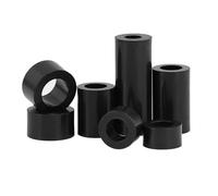 20pcs/100pcs Nylon Round Hollow Standoff Washers for PCB - M3, M4, M5, M6, M8-2mm to 25mm Length(Black,M3x3mmx100pcs)