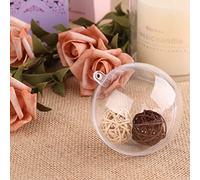 20Pcs 10cm Clear Baubles,Empty Plastic Baubles to Fill, Christmas Tree Decorations Ball for Craft New Years Wedding Party Home Decor