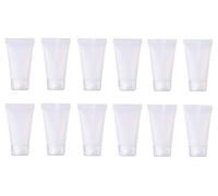 20PCS 10ML Clear Empty Refillable Plastic Soft Tubes Bottle Cosmetic Sample Bottles Jars Travel Makeup Container with Screw Cap For Lip Gloss Balm Body Lotion Shower Gel Shampoo Facial Cleanser (10ml)