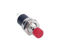 20pcs 10mm On Off Switch 2pins Normally Open Red Head Press Latching Push button Switch IDGTTLDF(Black Button)