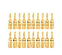 20pcs/10pairs BANANA PLUGS 24K Gold-plated 4MM Banana Connector with Screw Lock For jack Speaker Plugs Black&Red(20xL1008)