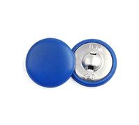 20pcs 11-28mm Leather Covered Button for Jacket Coat Decorative Buckle Round Shank Buttons Sewing Accessory, Royal Blue, 23mm