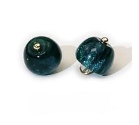 20pcs 11mm Dark Green Small Round Ball Pearl Buttons for Cloth Crafting Resin Shank Button(4# Dark Green)