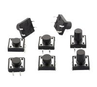 20PCS 12 * 12 * 4.3 5 5.5 6 7 8 9 10 11 12 13 15MM Tact Push Button Switch 12V Copper 4PIN DIP Micro Switch(20PCS 12x12 H4.3mm)