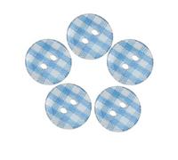 20Pcs 12.5mm 0.49inch Gingham Check Resin Buttons for Baby Knits (Blue)