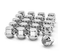 20PCS 12x1.5 Lug Nuts, Chrome 1.25 inch 3/4 (19mm) Hex OEM Factory Style Large Acorn Seat Lug Nuts for Focus Fusion Escape Lincoln MKC MKZ