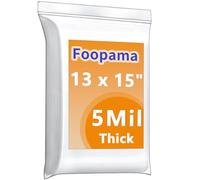 20PCS 13"x 15"Thick 5 Mil Reclosable Large Clear Zip Poly Lock Plastic Bags