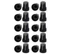 20pcs 14.8 mm x 18 mm Plastic Potentiometer Volume Control Rotary Knob Black Grey