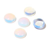20pcs 14mm Natural Stone Beads No Holes Semi Circle Cabochons Soft Healing Beads for Jewelry Making Ring Necklace Bracelet Crafts