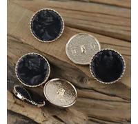 20Pcs 15-25mm Circular Imitation Shell Decorative Buttons Fashion Clothing Metal Buttons Sewing Accessories